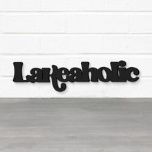 Load image into Gallery viewer, Spunky Fluff Proudly handmade in South Dakota, USA Lakeaholic, Wood Lake House Sign
