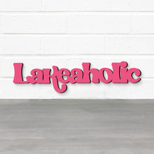 Load image into Gallery viewer, Spunky Fluff Proudly handmade in South Dakota, USA Lakeaholic, Wood Lake House Sign