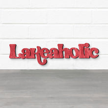 Load image into Gallery viewer, Spunky Fluff Proudly handmade in South Dakota, USA Lakeaholic, Wood Lake House Sign