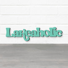Load image into Gallery viewer, Spunky Fluff Proudly handmade in South Dakota, USA Lakeaholic, Wood Lake House Sign