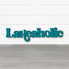 Load image into Gallery viewer, Spunky Fluff Proudly handmade in South Dakota, USA Lakeaholic, Wood Lake House Sign