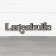 Load image into Gallery viewer, Spunky Fluff Proudly handmade in South Dakota, USA Lakeaholic, Wood Lake House Sign