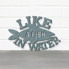 Load image into Gallery viewer, Spunky Fluff Proudly handmade in South Dakota, USA Like A Fish In Water, Wood Lake House Decor