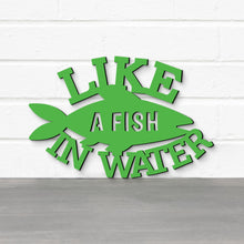 Load image into Gallery viewer, Spunky Fluff Proudly handmade in South Dakota, USA Like A Fish In Water, Wood Lake House Decor