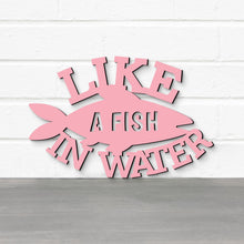 Load image into Gallery viewer, Spunky Fluff Proudly handmade in South Dakota, USA Like A Fish In Water, Wood Lake House Decor