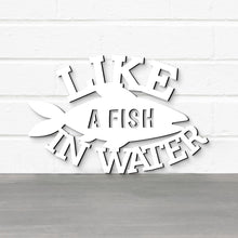 Load image into Gallery viewer, Spunky Fluff Proudly handmade in South Dakota, USA Like A Fish In Water, Wood Lake House Decor