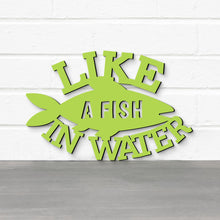 Load image into Gallery viewer, Spunky Fluff Proudly handmade in South Dakota, USA Like A Fish In Water, Wood Lake House Decor