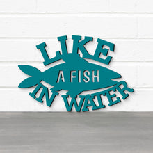Load image into Gallery viewer, Spunky Fluff Proudly handmade in South Dakota, USA Like A Fish In Water, Wood Lake House Decor