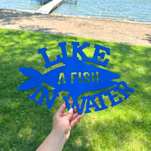 Load image into Gallery viewer, Spunky Fluff Proudly handmade in South Dakota, USA Like A Fish In Water, Wood Lake House Decor