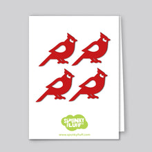 Load image into Gallery viewer, Spunky Fluff Proudly handmade in South Dakota, USA Limited Edition Cardinal Bird Magnets, Mini