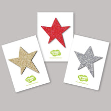 Load image into Gallery viewer, Spunky Fluff Proudly handmade in South Dakota, USA Limited Edition Glitter Star Magnet, Large