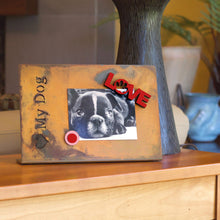 Load image into Gallery viewer, Prairie Dance Proudly Handmade in South Dakota, USA Love My Dog - Magnetic Frame