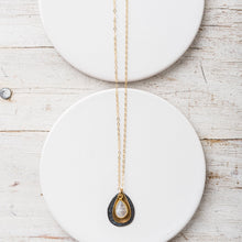 Load image into Gallery viewer, Original Hardware Proudly Handmade in Colorado, USA Moonstone Mixed Metal Petal Necklace 18-18.87"