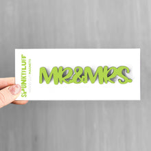 Load image into Gallery viewer, Spunky Fluff Proudly handmade in South Dakota, USA Mr. & Mrs.-Tiny Word Magnet