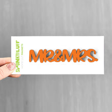 Load image into Gallery viewer, Spunky Fluff Proudly handmade in South Dakota, USA Mr. & Mrs.-Tiny Word Magnet