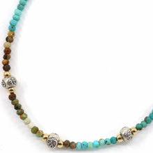 Load image into Gallery viewer, Mickey Lynn Multi Turquoise Trio Om Necklace