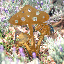 Load image into Gallery viewer, Prairie Dance Proudly Handmade in South Dakota, USA Mushroom Patch- Garden Stake