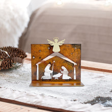 Load image into Gallery viewer, Prairie Dance Proudly Handmade in South Dakota, USA Nativity Panel, Modern Christmas Nativity Silhouette Scene