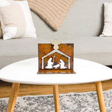 Load image into Gallery viewer, Prairie Dance Proudly Handmade in South Dakota, USA Nativity Panel, Modern Christmas Nativity Silhouette Scene