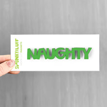 Load image into Gallery viewer, Spunky Fluff Proudly handmade in South Dakota, USA Naughty-Tiny Word Magnet