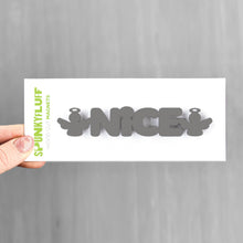 Load image into Gallery viewer, Spunky Fluff Proudly handmade in South Dakota, USA Nice-Tiny Word Magnet