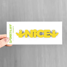 Load image into Gallery viewer, Spunky Fluff Proudly handmade in South Dakota, USA Nice-Tiny Word Magnet