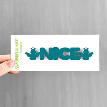 Load image into Gallery viewer, Spunky Fluff Proudly handmade in South Dakota, USA Nice-Tiny Word Magnet