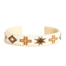 Load image into Gallery viewer, Etkie Jewelry Noelle Beaded Glass Cuff -Small