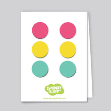 Load image into Gallery viewer, Spunky Fluff Proudly handmade in South Dakota, USA Kids of All Ages Painted Dot Magnets, Small Variety Pack