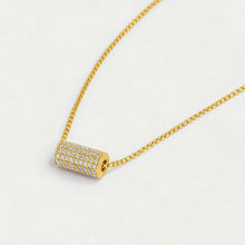Load image into Gallery viewer, Sticks and Steel Petite Pave Mini Tube Necklace