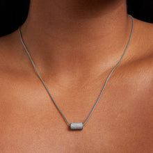 Load image into Gallery viewer, Sticks and Steel Petite Pave Mini Tube Necklace
