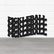 Load image into Gallery viewer, Spunky Fluff Proudly handmade in South Dakota, USA Pickleball Wavy Retro Groovy Wall Art