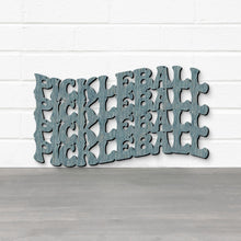 Load image into Gallery viewer, Spunky Fluff Proudly handmade in South Dakota, USA Pickleball Wavy Retro Groovy Wall Art