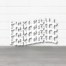 Load image into Gallery viewer, Spunky Fluff Proudly handmade in South Dakota, USA Pickleball Wavy Retro Groovy Wall Art