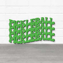 Load image into Gallery viewer, Spunky Fluff Proudly handmade in South Dakota, USA Pickleball Wavy Retro Groovy Wall Art