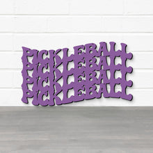 Load image into Gallery viewer, Spunky Fluff Proudly handmade in South Dakota, USA Pickleball Wavy Retro Groovy Wall Art