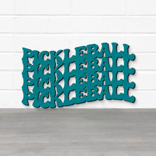 Load image into Gallery viewer, Spunky Fluff Proudly handmade in South Dakota, USA Pickleball Wavy Retro Groovy Wall Art