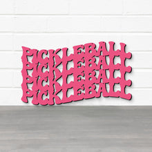 Load image into Gallery viewer, Spunky Fluff Proudly handmade in South Dakota, USA Small / Magenta Pickleball Wavy Retro Groovy Wall Art