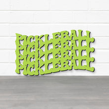 Load image into Gallery viewer, Spunky Fluff Proudly handmade in South Dakota, USA Small / Pear Green Pickleball Wavy Retro Groovy Wall Art