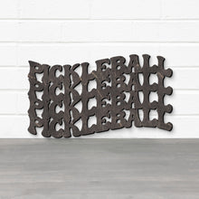 Load image into Gallery viewer, Spunky Fluff Proudly handmade in South Dakota, USA Small / Weathered Ebony Pickleball Wavy Retro Groovy Wall Art
