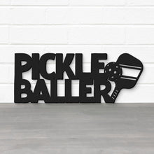 Load image into Gallery viewer, Spunky Fluff Proudly handmade in South Dakota, USA Small / Black Pickleballer Pickleball Wall Art