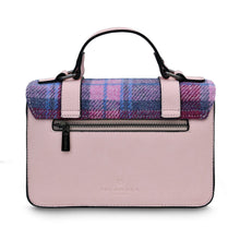 Load image into Gallery viewer, Islander UK Pink and Blue Tartan Large Satchel