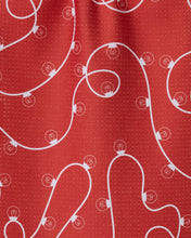 Load image into Gallery viewer, Geometry Red Holiday Lights Bar Towel