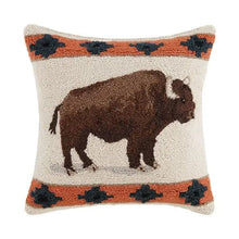 Load image into Gallery viewer, Sticks and Steel Home Decor - Home Accent Roaming Buffalo Hook Pillow
