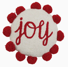 Load image into Gallery viewer, Peking Handicraft Pillow Shaped Joy w/Pom Pom Pillow