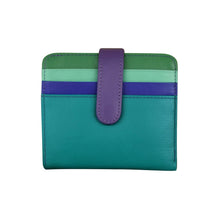 Load image into Gallery viewer, ili New York Cool Tropics Small Leather Wallet Credit Card Holder, Bi-Fold Credit Card Wallet