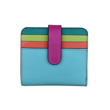 Load image into Gallery viewer, ili New York Paradise Multi Small Leather Wallet Credit Card Holder, Bi-Fold Credit Card Wallet