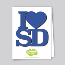 Load image into Gallery viewer, Spunky Fluff Proudly handmade in South Dakota, USA Cobalt State Pride Stacked Magnet
