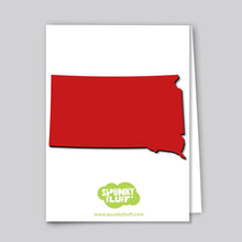 Load image into Gallery viewer, Spunky Fluff Proudly handmade in South Dakota, USA State Pride State Shape Magnets