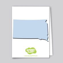 Load image into Gallery viewer, Spunky Fluff Proudly handmade in South Dakota, USA State Pride State Shape Magnets
